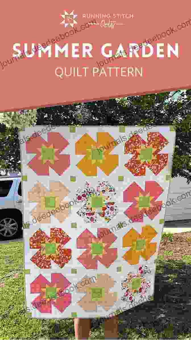 A Cheerful Summer Garden Quilt With Appliquéd Flowers Blooming Against A Strip Pieced Background Traditions From Elm Creek Quilts: 13 Quilts Projects To Piece And Applique