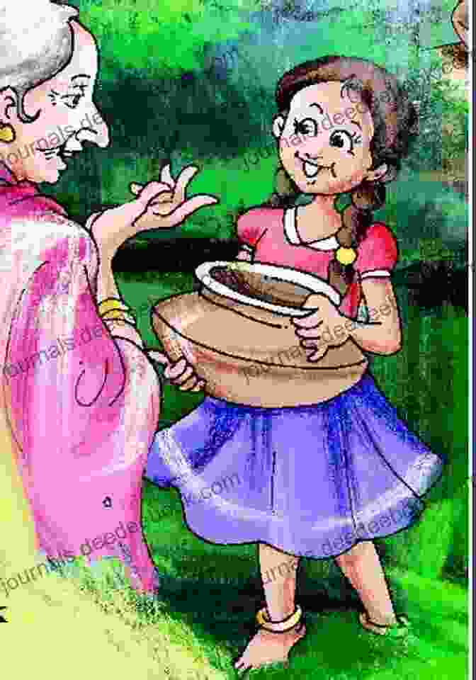 A Colorful Illustration Of A Woman Cooking Porridge In A Magical Pot, With A Group Of Children Watching The Magic Porridge Pot Read It Yourself With Ladybird: Level 1