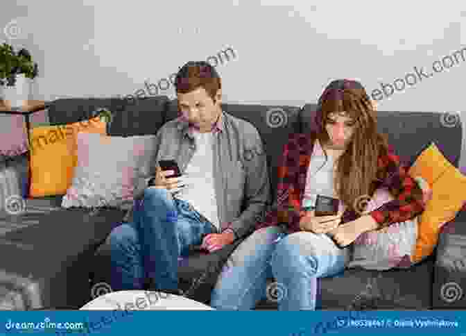 A Couple Sitting On A Couch, Scrolling Through Their Phones, Illustrating The Impact Of Technology On Relationships The Life We Re Looking For: Reclaiming Relationship In A Technological World