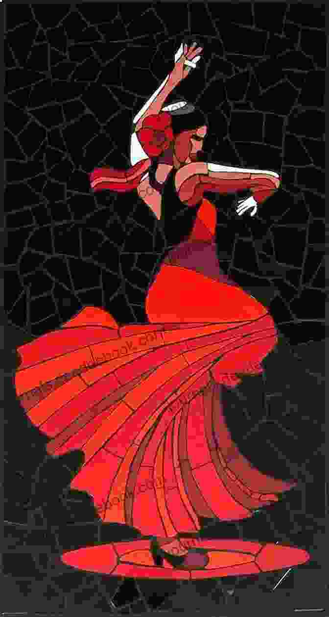 A Modern Flamenco Mosaic Depicting A Solitary Dancer In Abstract Form, The Vibrant Colors And Bold Lines Creating A Striking Visual Impact The Art Of Flamenco (Mosaics Of Spain 2)