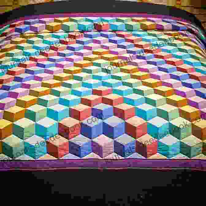 A Vibrant Tumbling Blocks Quilt Showcasing A Playful Mix Of Colors And Patterns Traditions From Elm Creek Quilts: 13 Quilts Projects To Piece And Applique