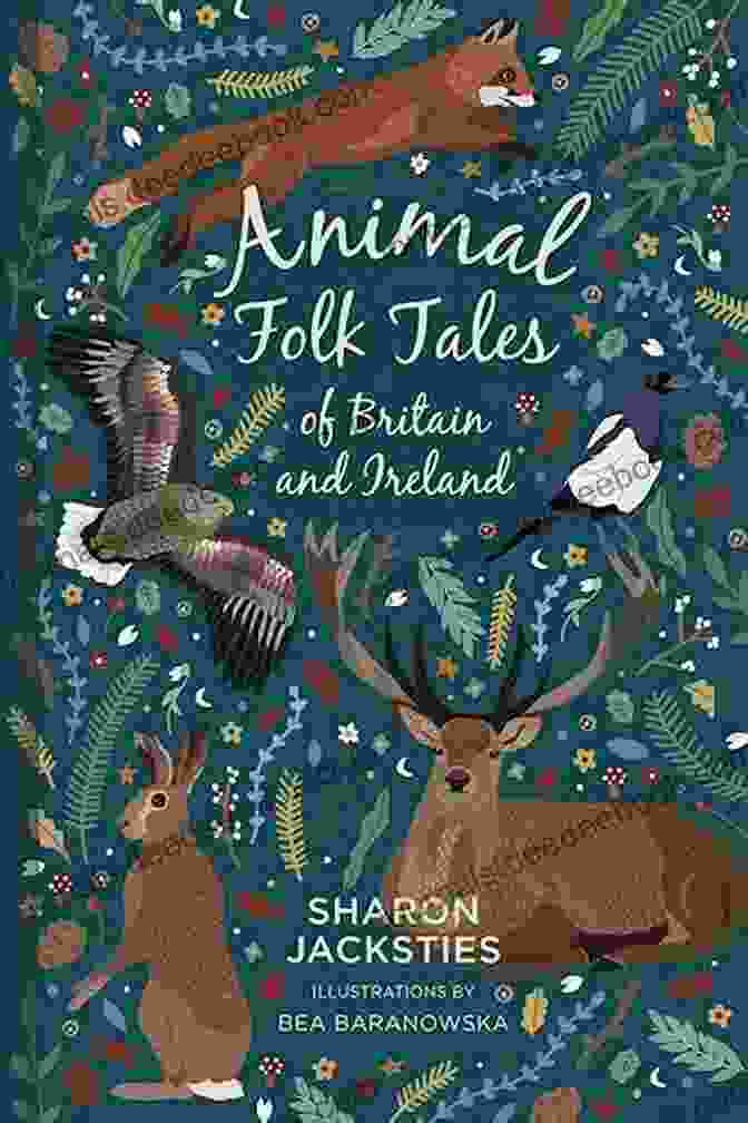 An Illustration Of A Fox And A Rabbit In A Forest, Representing Animal Folk Tales Of Britain And Ireland Animal Folk Tales Of Britain And Ireland