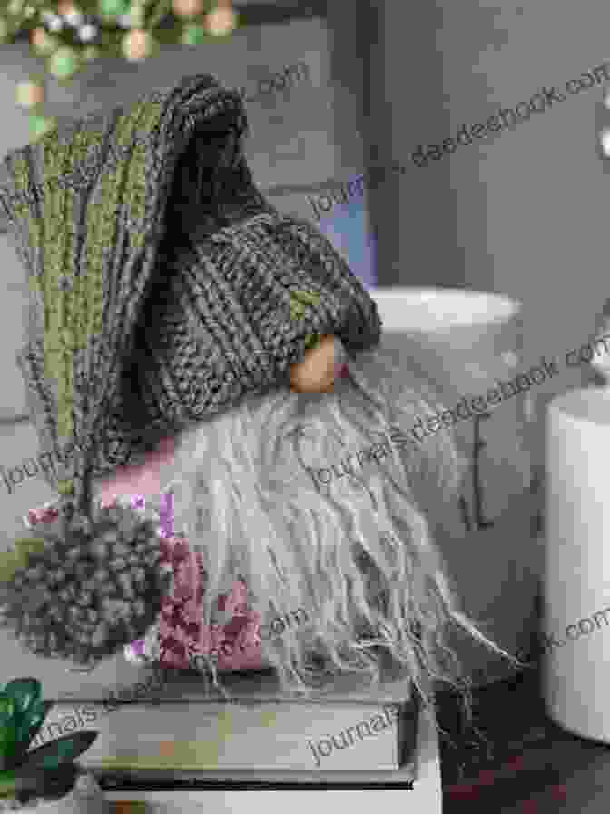 Bonnie Bright, A Knitted Gnome With A Bright Yellow Dress And Hat, Carrying A Watering Can And A Bouquet Of Flowers. The Knitted Knomes Bonnie Bright
