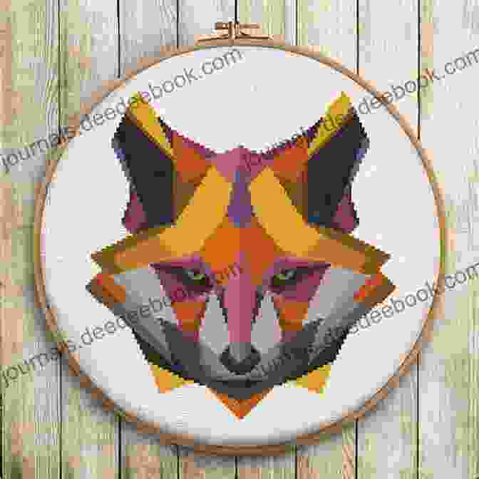 Geometric Cross Stitch Pattern Of A Fox Head Cross Stitch Pattern Fox Embroidery (Free Patterns)