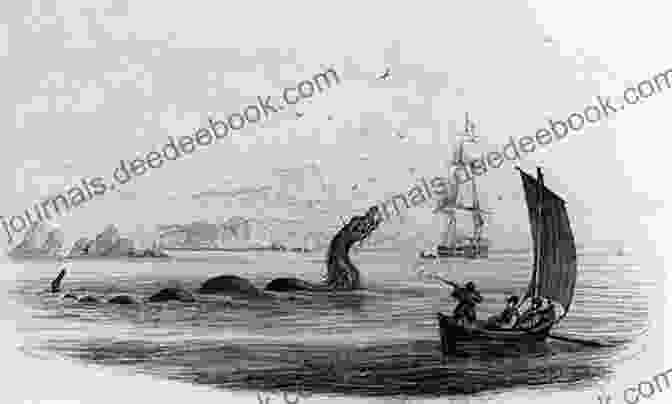 Illustration Of The Caddy Sea Serpent, A Large, Serpent Like Creature With A Long, Undulating Body And A Large Head With Piercing Eyes Caddy Sea Serpent Of Cadboro Bay Near Vancouver Island Mythology For Kids True Canadian Mythology Legends Folklore