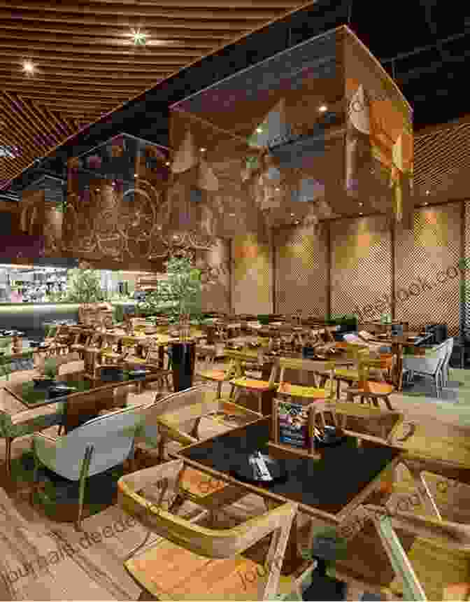 Interior Of Mori Tokyo Cafe, Showcasing The Soaring Ceiling And Intricate Latticework Mori Tokyo Cafe Alan Brown