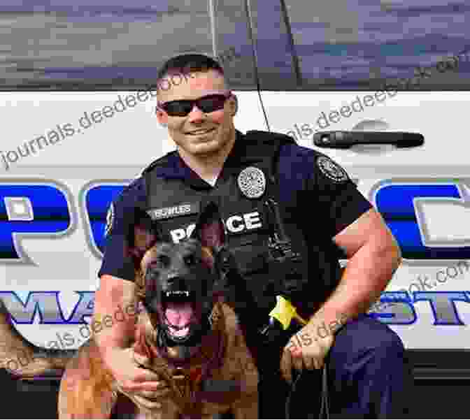 Police Dog JJ And His Partner, Officer Dan Thornton, Posing Together In Their Uniforms. Bloodhound In Blue: The True Tales Of Police Dog JJ And His Two Legged Partner