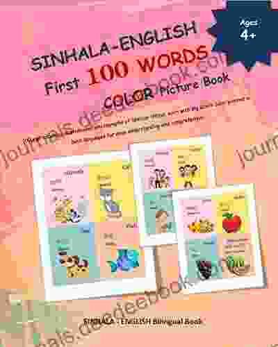 SINHALA ENGLISH First 100 WORDS COLOR Picture (SINHALA ALphabets And Sinhala Language Learning Childrens Book)